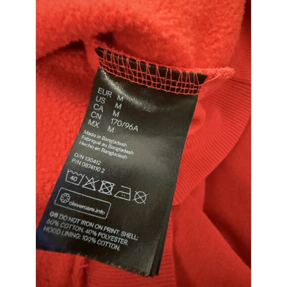 Red Devil Horn Hoodie Hotter Than Hell Pullover Men’s Size Medium Unisex - Picture 8 of 9